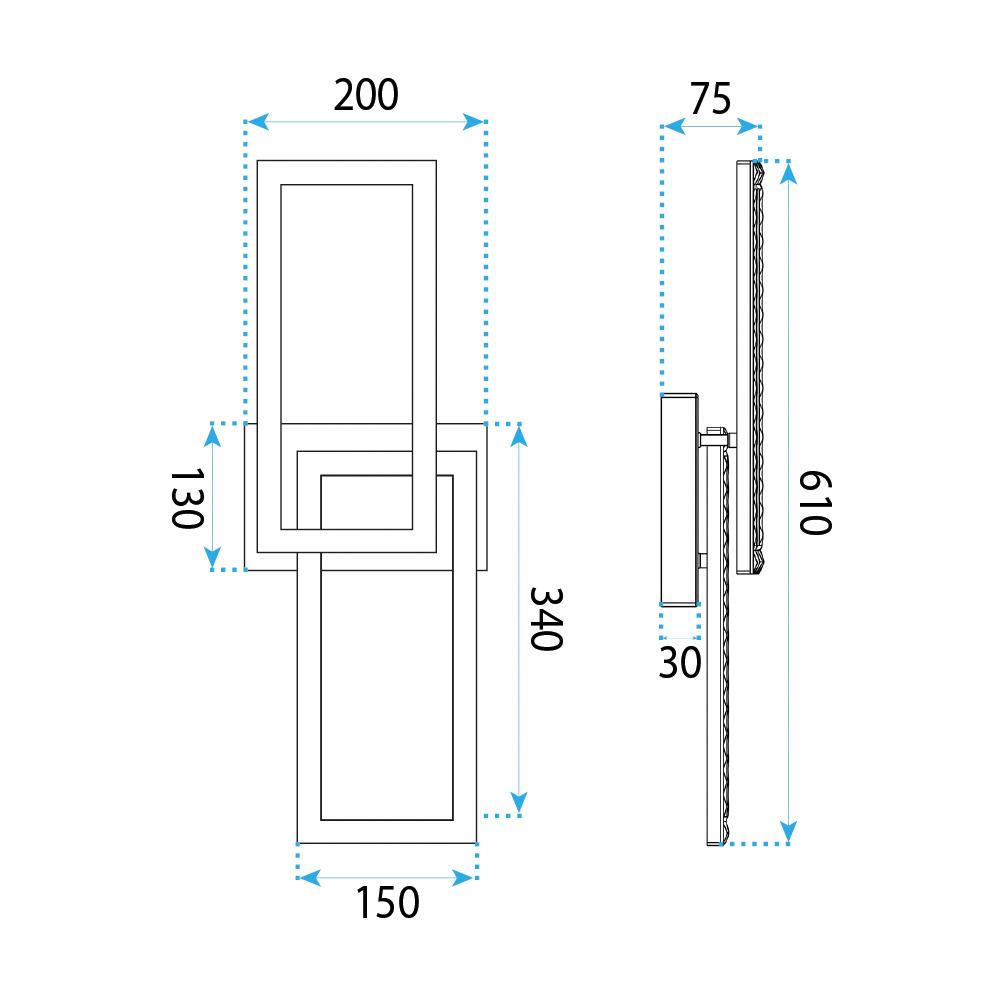 Lampa sufitowa LED G155-C Czarna