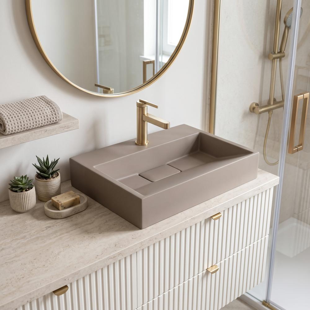 Umywalka konglomeratowa Rea GOYA TAUPE 50CM