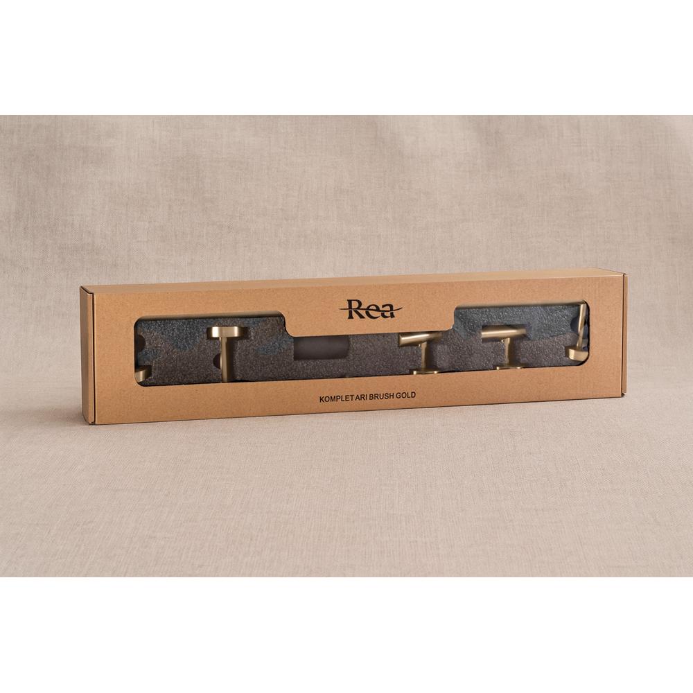 Kylpyhuonetarvikesetti  Ari Brush Gold 4 osaa