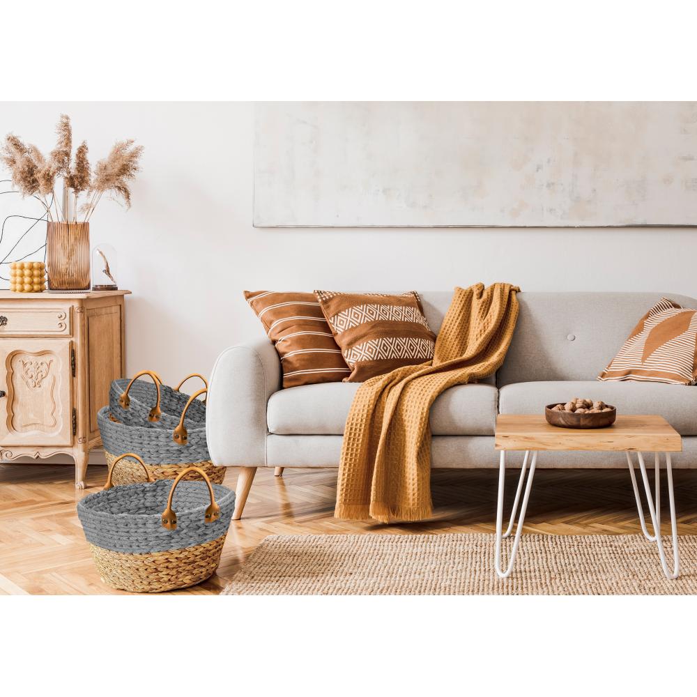 Zestaw 3szt Koszy Naturalnych BOHO 223K16