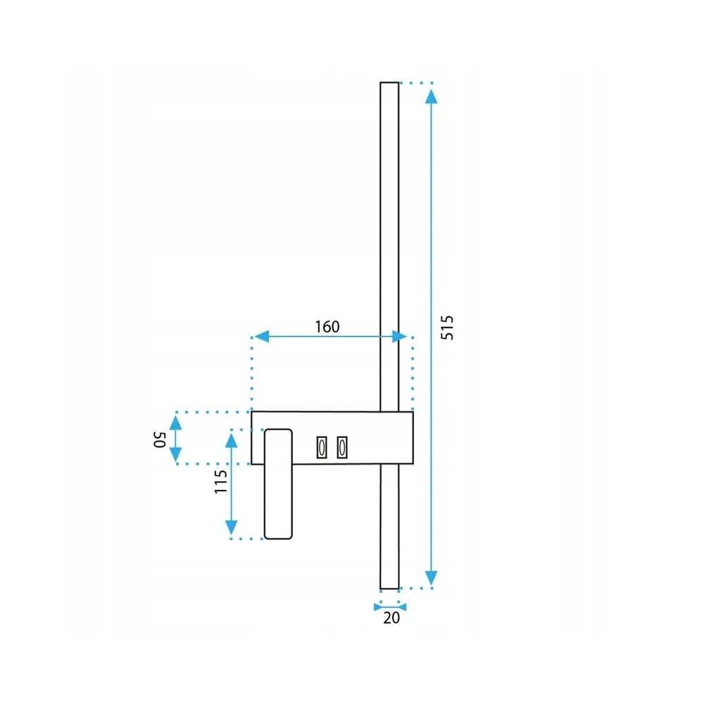 Wandlampe APP1439-W RIGHT BLACK  GOLD