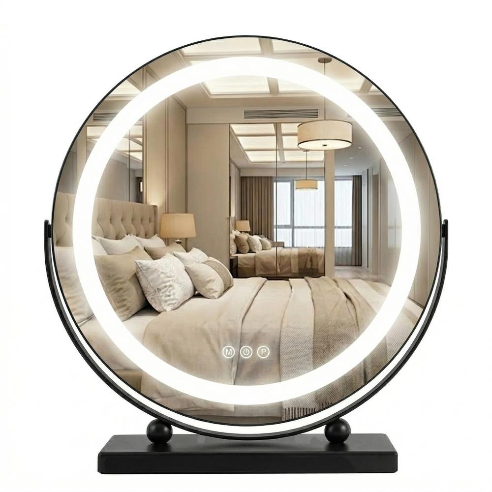 Zrkadlo LED MAKE-UP Black 40 cm