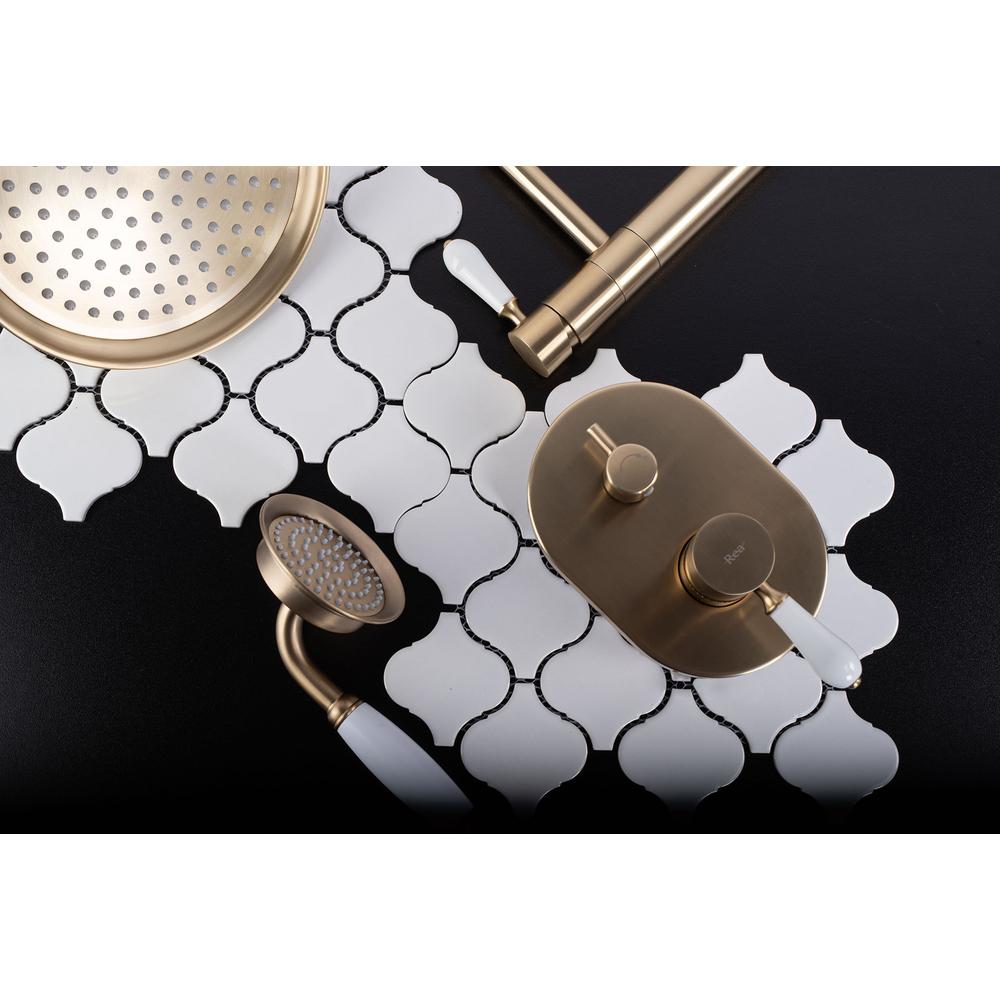 Set doccia da incasso Rea Serra Brush Gold + BOX