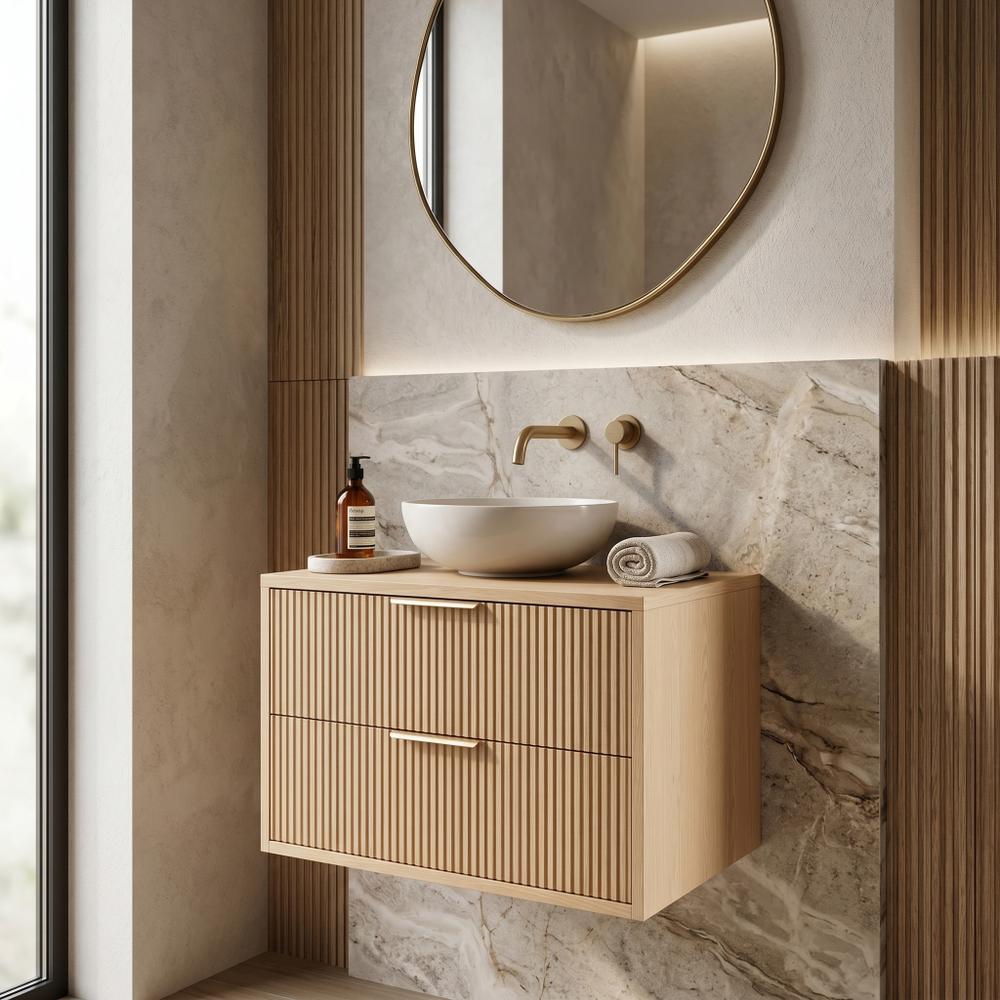 Bathroom vanity cabinet Rea Mono 60cm Beige