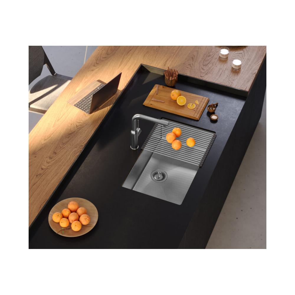 Évier en acier ANTHONY 80 BRUSH NICKEL