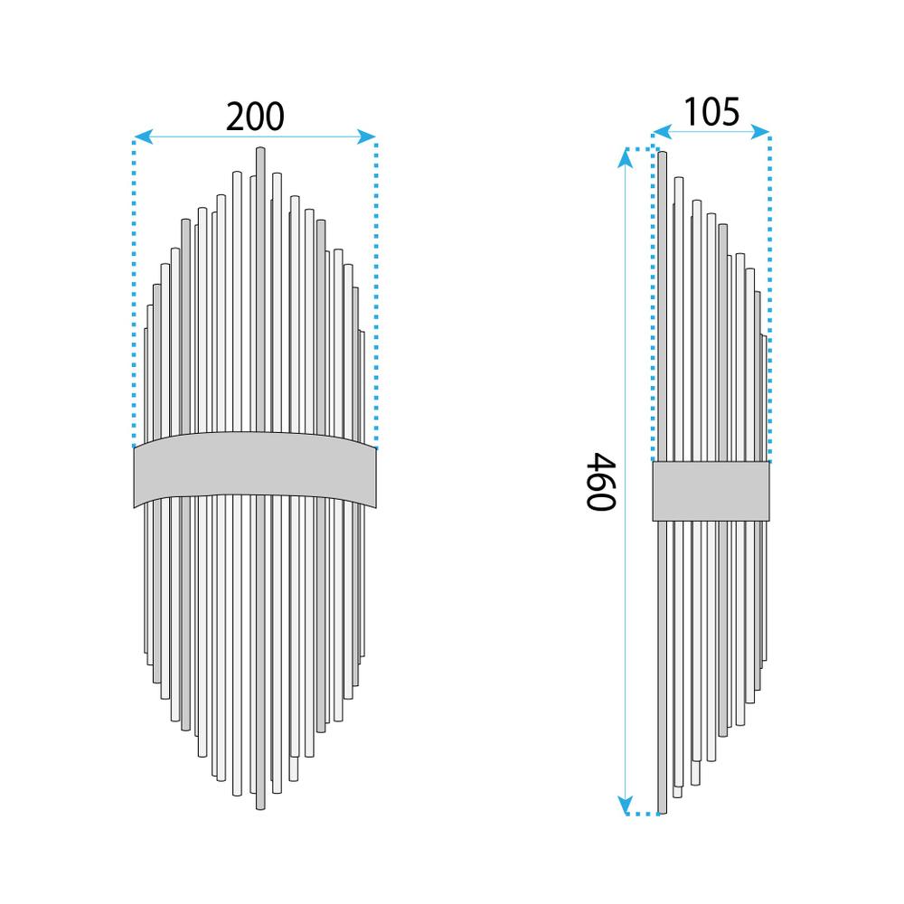 Wall lamp APP1760-1W Black/Grey