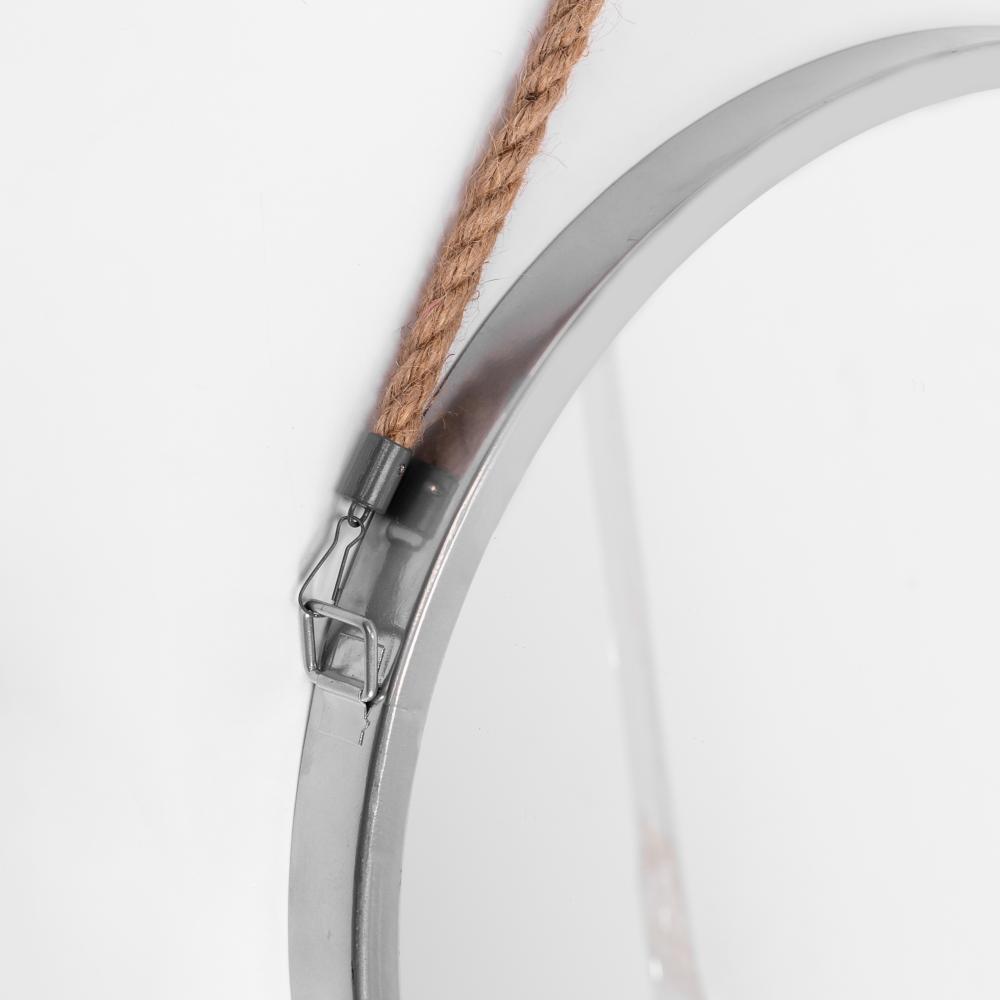 LUSTRO NA LINIE OKRĄGŁE SREBRNE  40CM KLMH-0410S-1