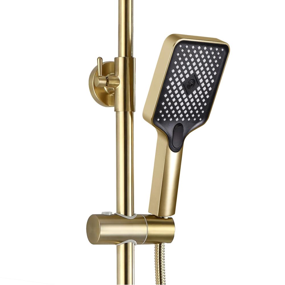 Σετ ντους REA SOUL Black/Gold Brush