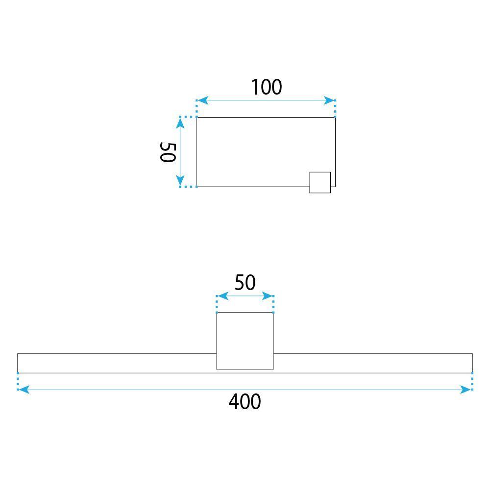 Bathroom LED wall sconce SWE049-1W 40 cm Black