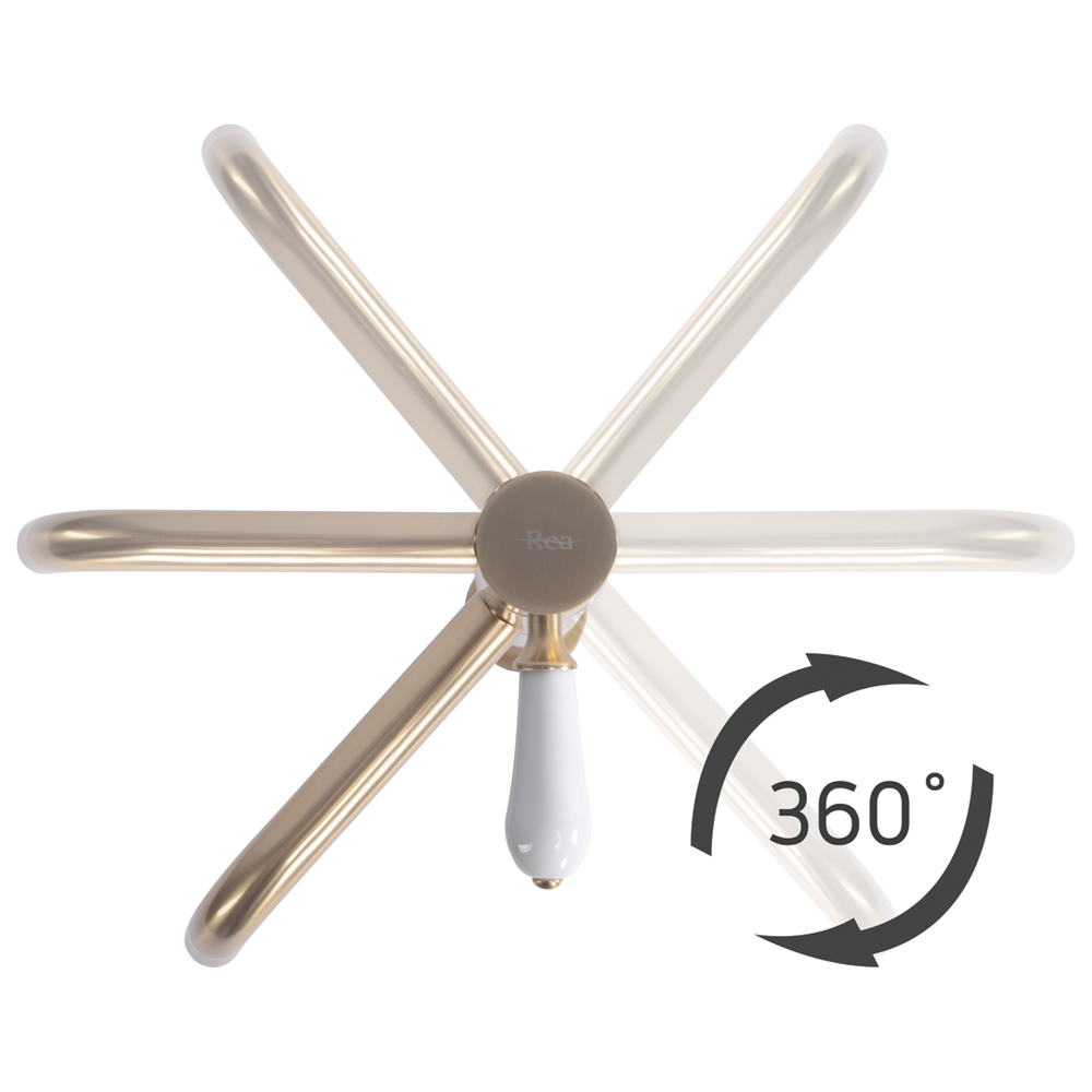 Maišytuvas praustuvui Rea Serra Brush GOLD Auksinis mažas