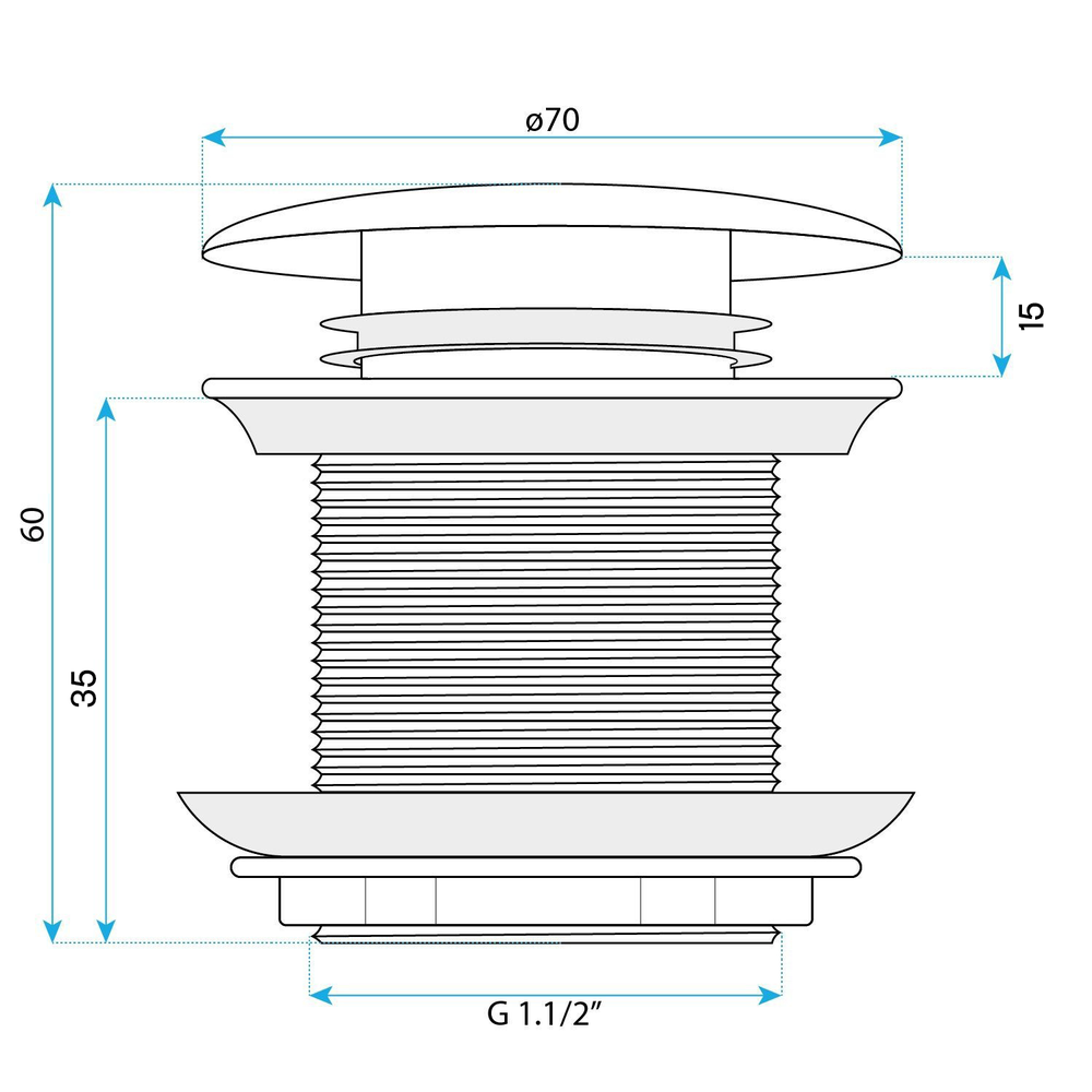 Вана Изпускателен клапан Rea Chrome