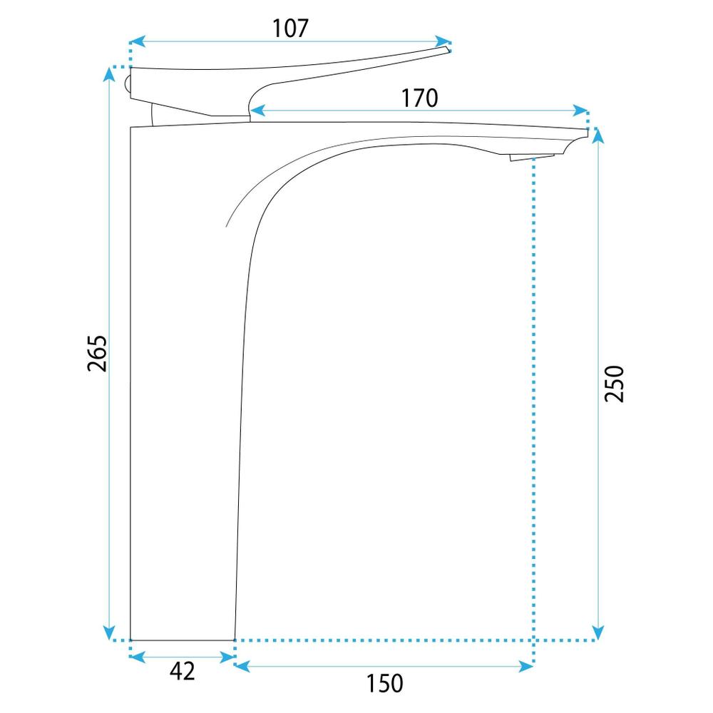 Waschbeckenarmatur PREMIUM Rea Vision Brush Gold High
