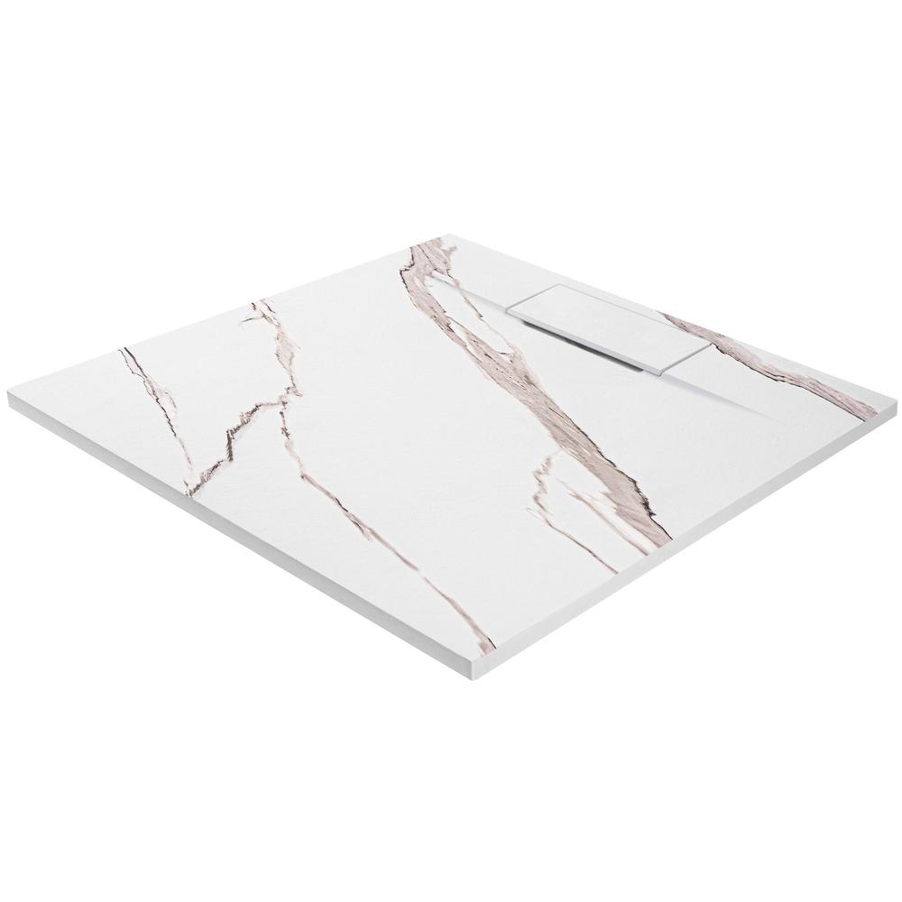 Dušo irklavimo baseinas Bazalt CARRARA WHITE 90x90