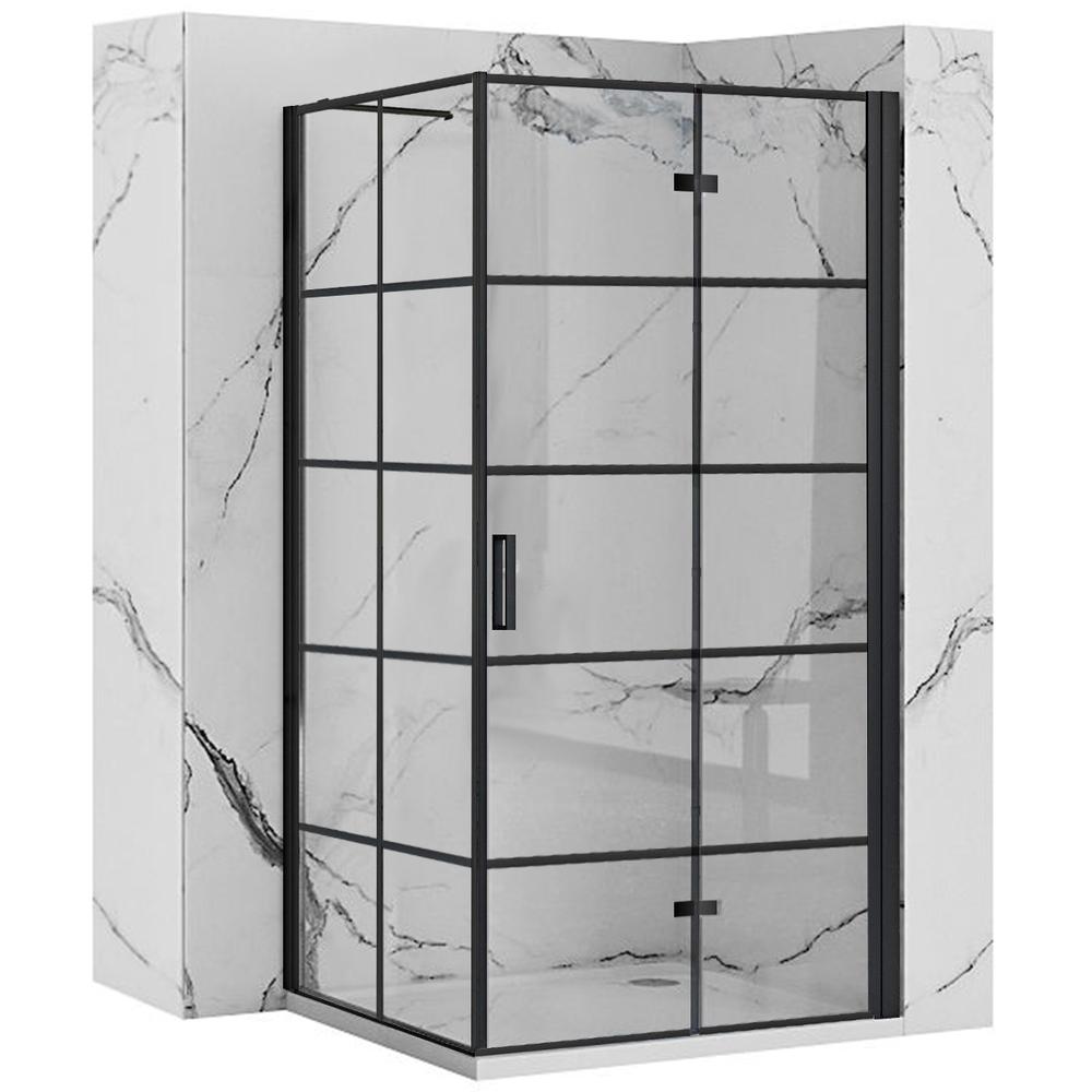 Shower enclosure Rea Molier Black 90x80