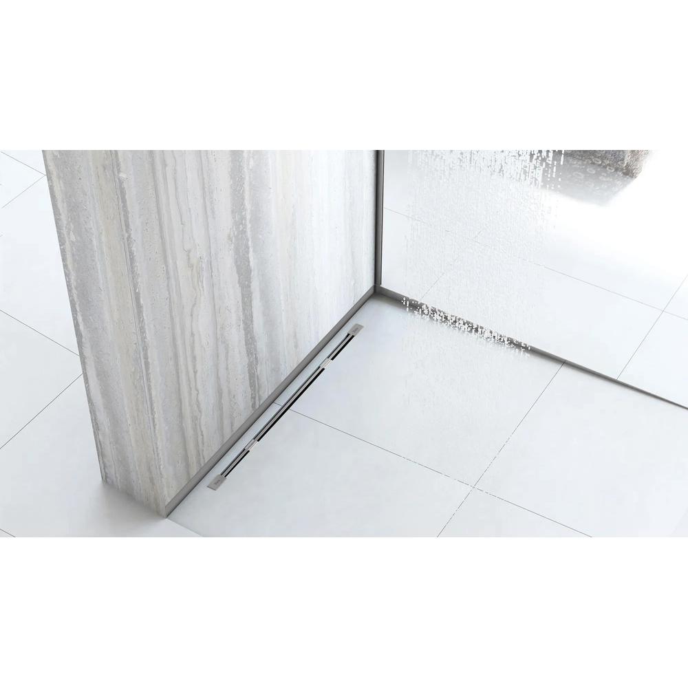 Front shower tray strip 120cm BRUSH NICKEL