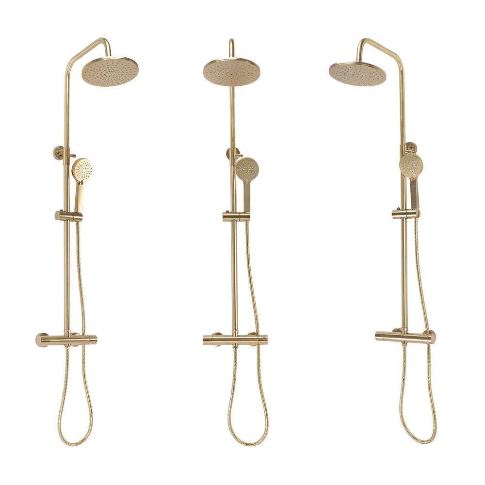 DUŠAS KOMPLEKTS AR TERMOSTATU Rea PAROT Brushed Gold