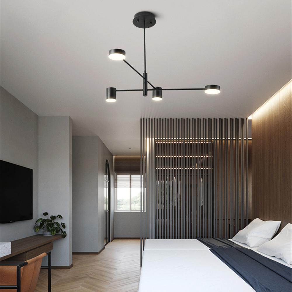 Deckenlampe 4-Arm APP596-4C Black +REMOTE