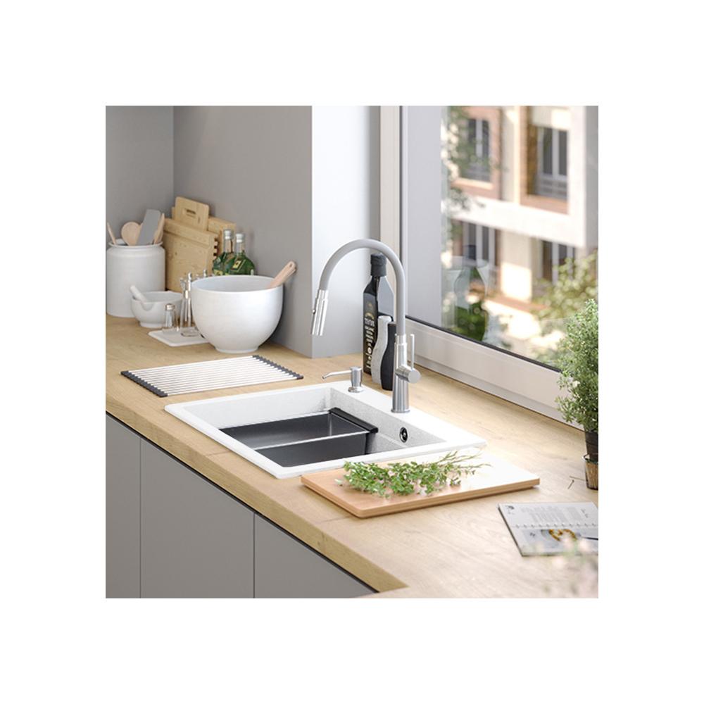 гранитная мойка KURT 110 WORKSTATION White