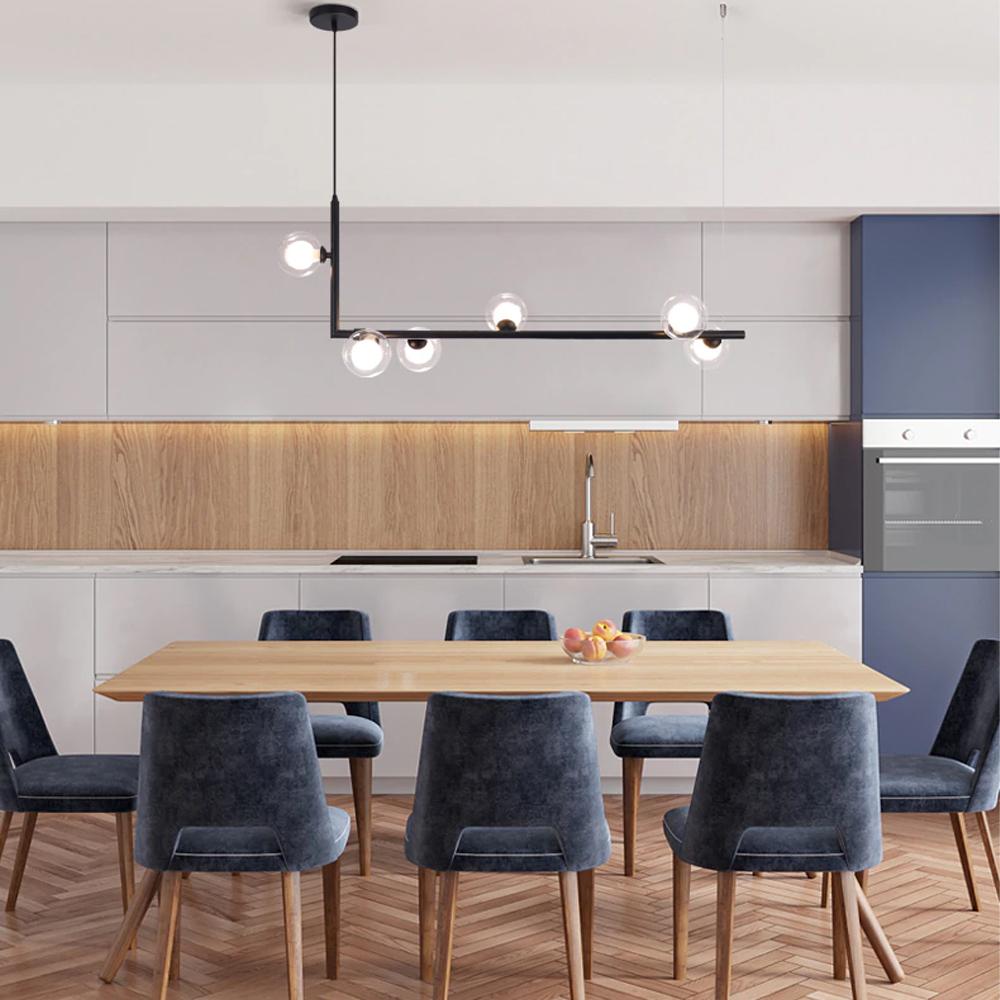 Deckenlampe Metall Glas Black APP755-6CP