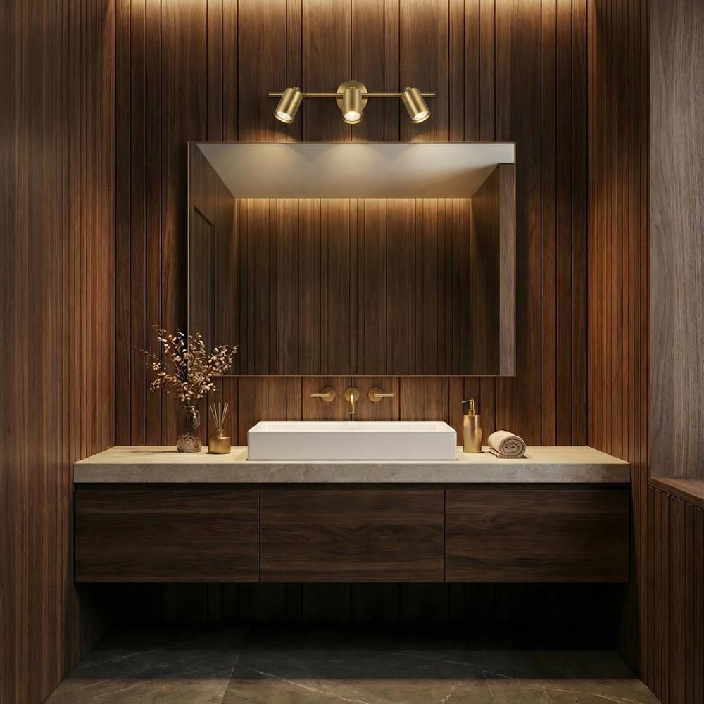 Kupatilska zidna lampa APP1898-3W BRUSH GOLD