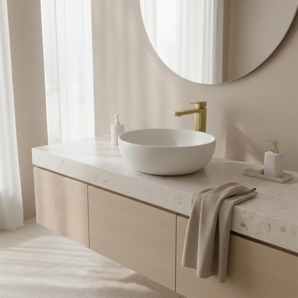 Fürdőszobai csaptelep Rea Arlo Brush Gold