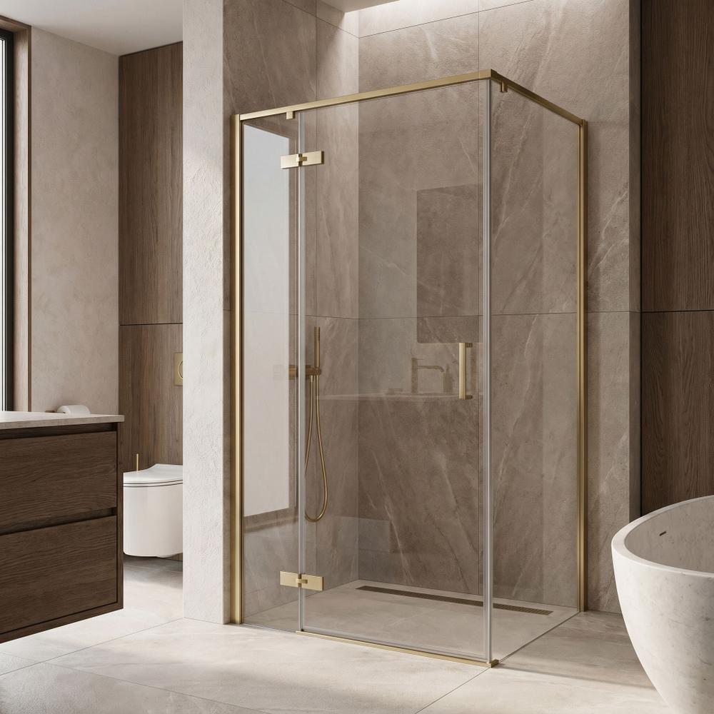 Shower enclosure Rea Bruno 120x90 Brush Gold