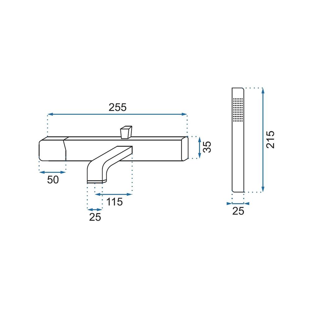 Bateria wannowa Rea Salto czarna