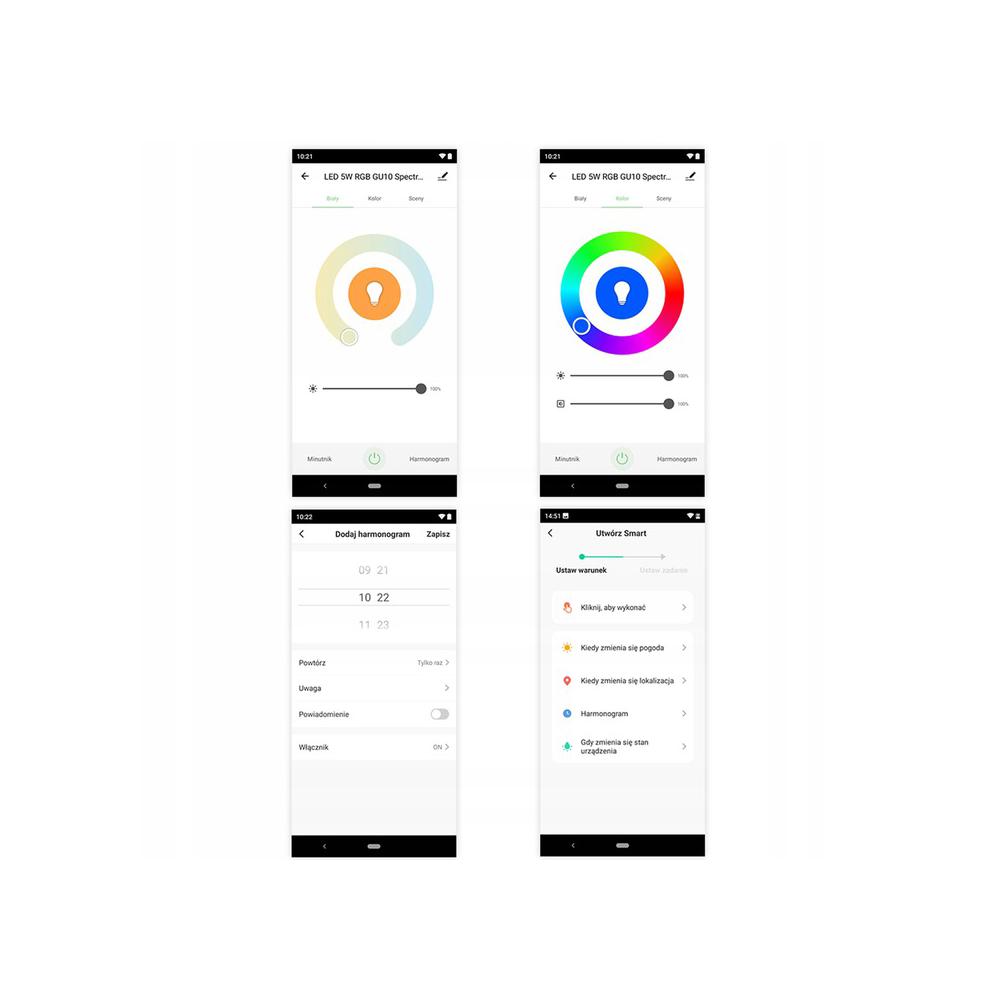 Glühbirne SMART LED 5W GU10 WIFI colours RGB 510lm 14415