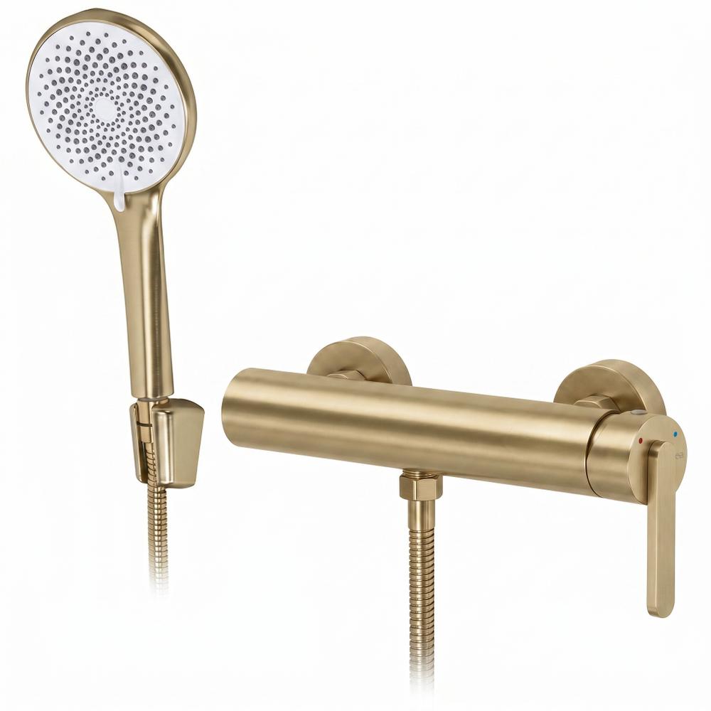 Bateria prysznicowa REA Ontario Side Złota Szczotkowana