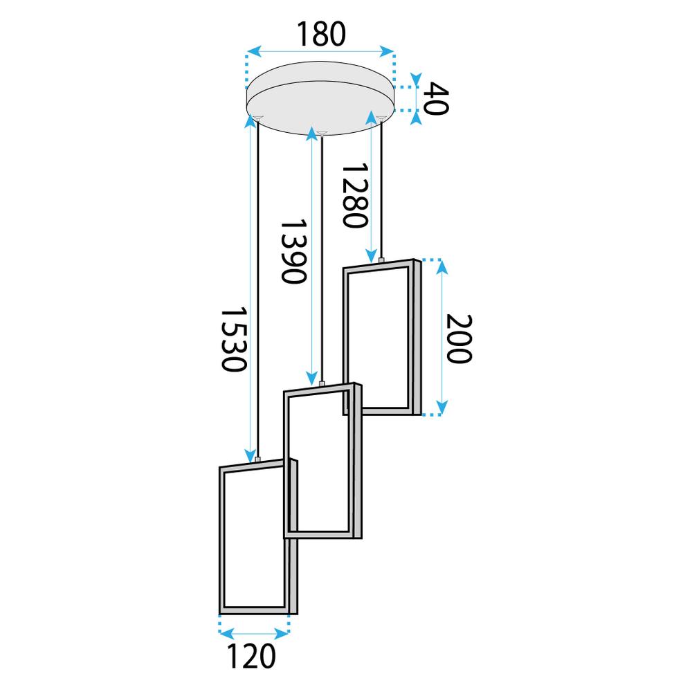 Lampe LED LHJ087-3CP BLACK