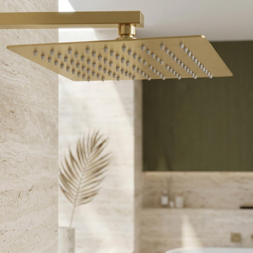 Pălărie de duș pătrată REA JS-P015BG 25cm Brush Gold