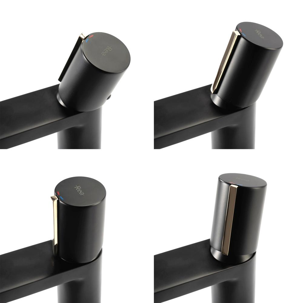 Bateria Umywalkowa REA ICON Czarna Złota Wysoka