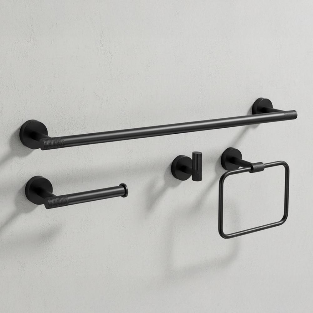 Kylpyhuonetarvikesetti GRID Black 4 osaa