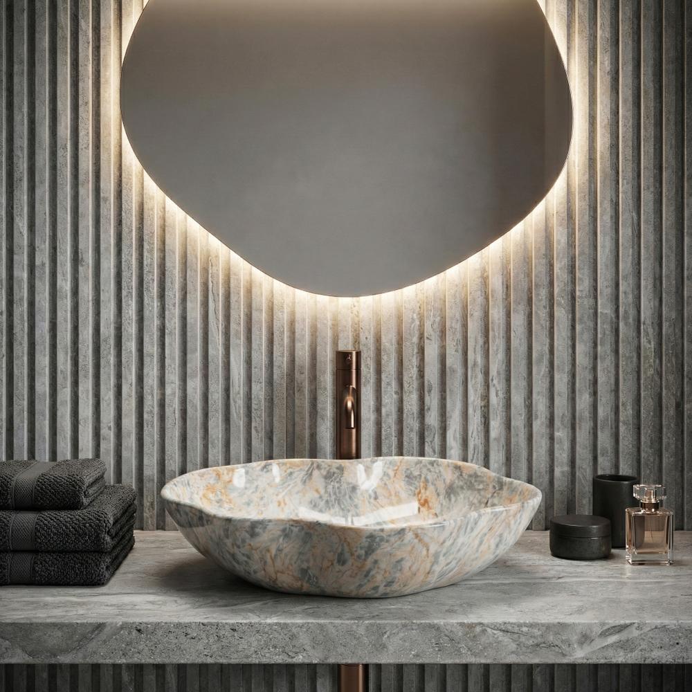 Lauapealne kraanikauss Rea Pearl Ruststone