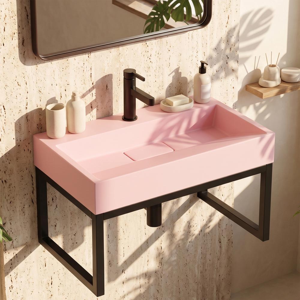 Umywalka konglomeratowa GOYA PINK 60CM + stelaż