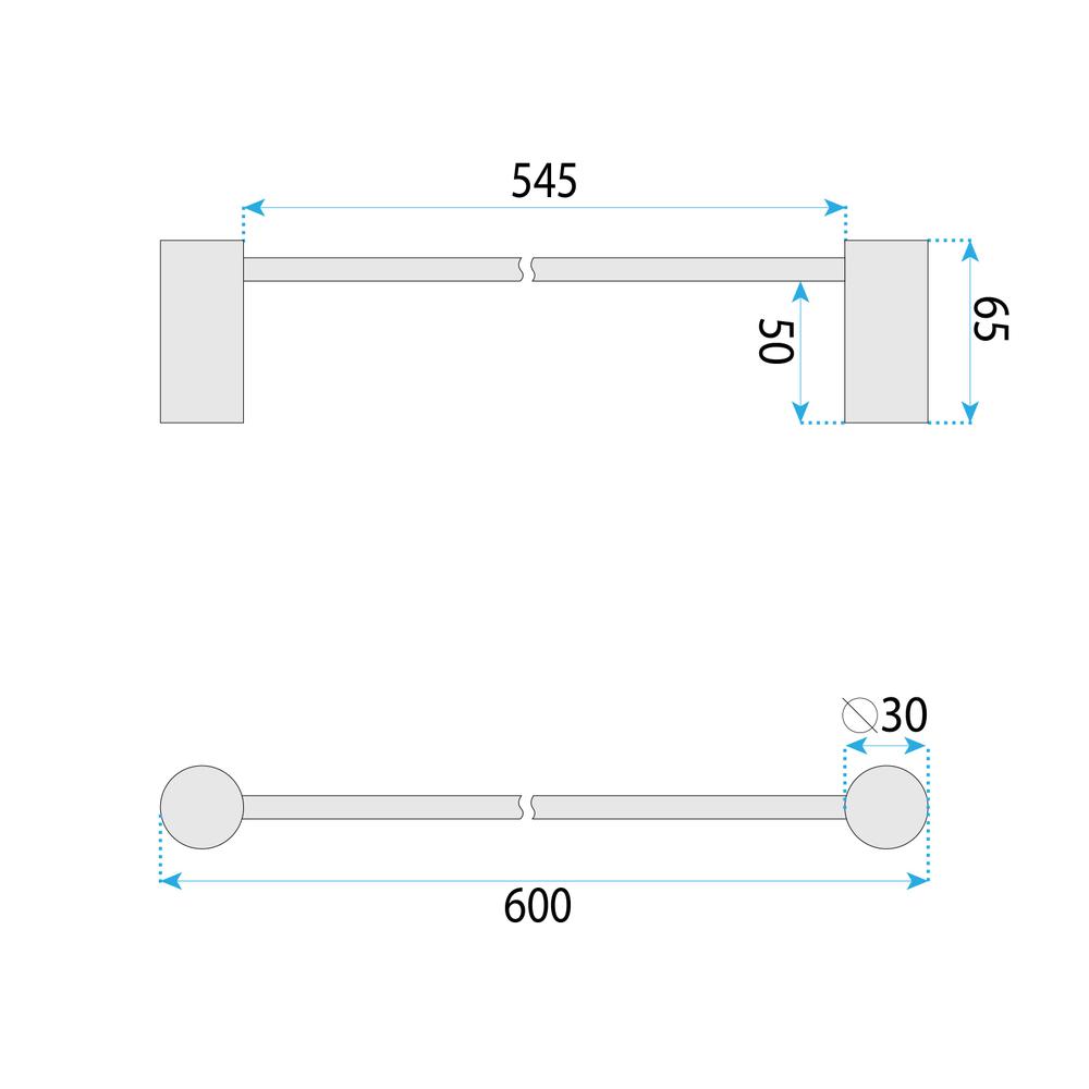 Bathroom hanger 9703 Prism Brush Nickle