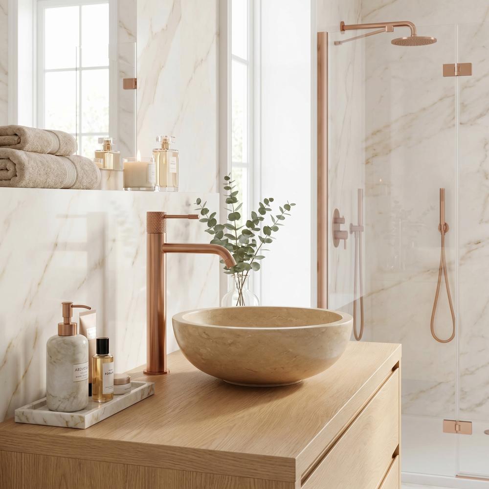Umývadlový faucet Rea Venti  Brush Copper vysoký