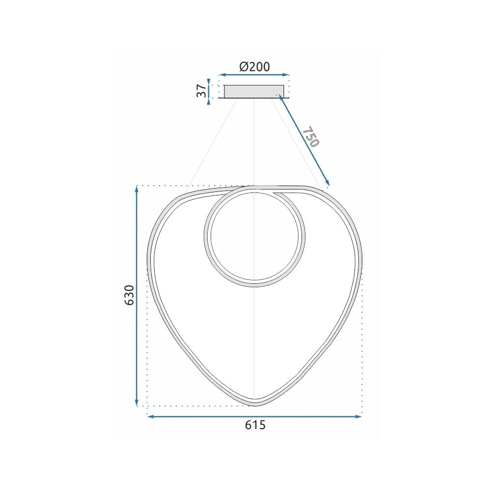 Lampe LED APP7797-cp Gold + Remote Control