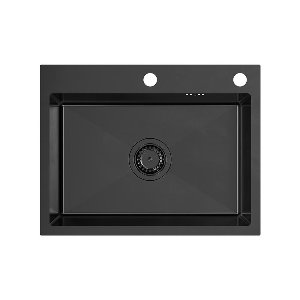 Стальная мойка для кухни LUKE 110 WORKSTATION Black