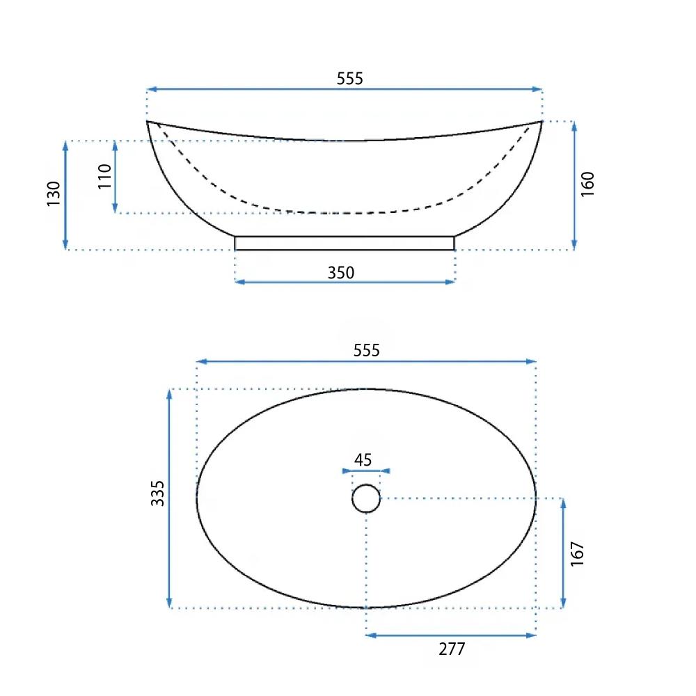 Nadgradni umivaonik Rea Kate 56
