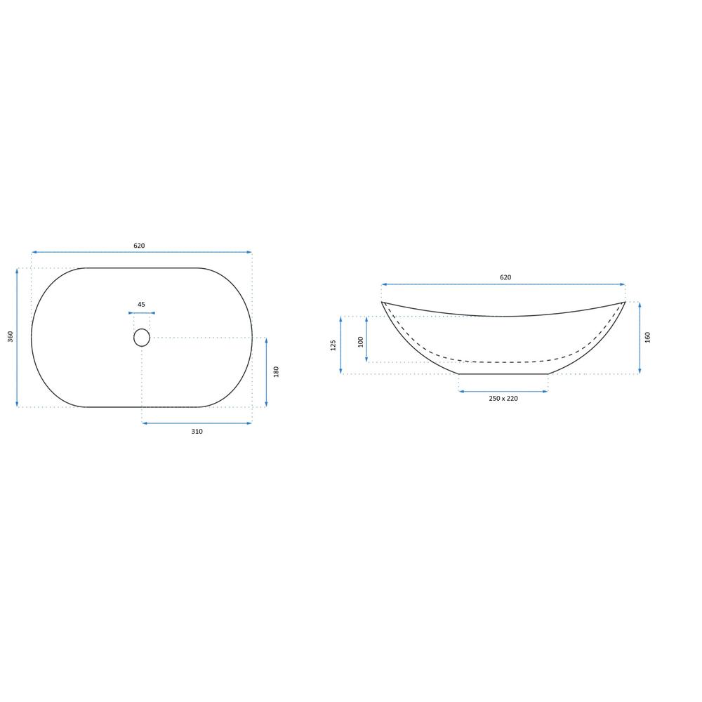 Umývadlo na dosku REA Royal Ombre
