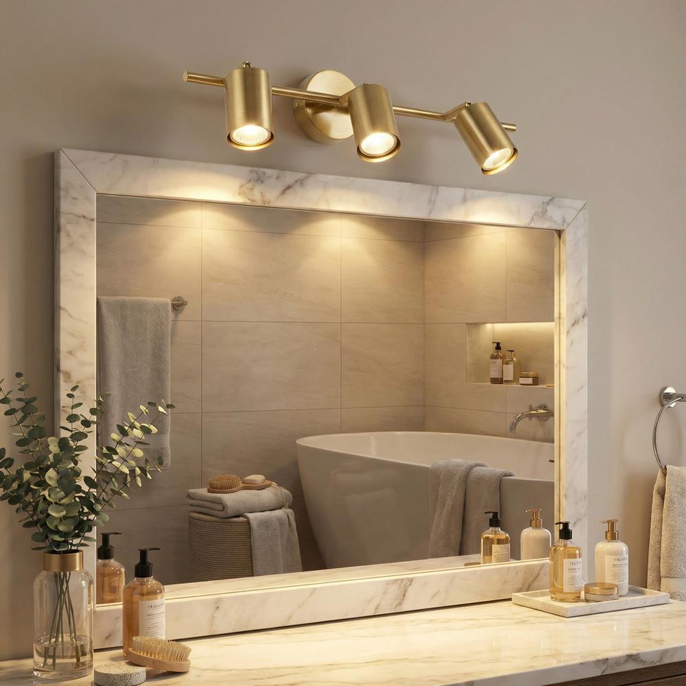 Kupatilska zidna lampa APP1898-3W BRUSH GOLD