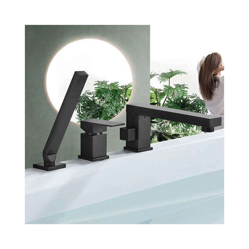 Třídílná vanová baterie REA GLEN - matná černá