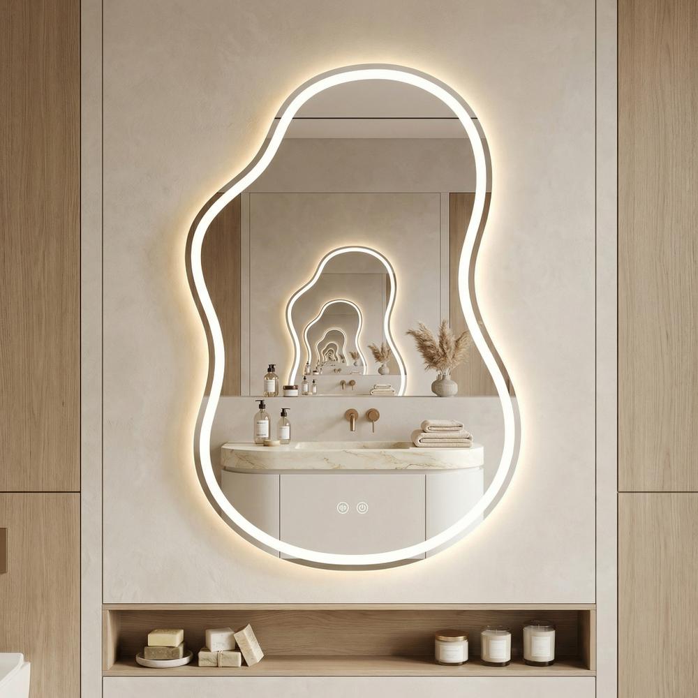 LUSTRO ŚCIENNE LED UNO DOUBLE 80x55 cm