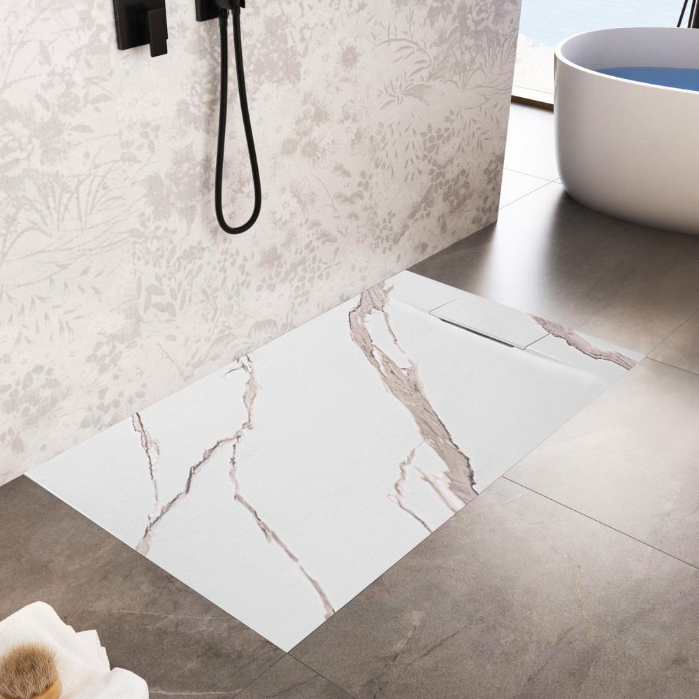 Shower tray Bazalt CARRARA WHITE 90x120