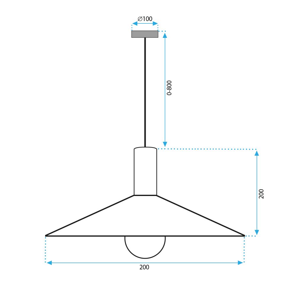 Lampa sufitowa Wisząca APP1084-1CP