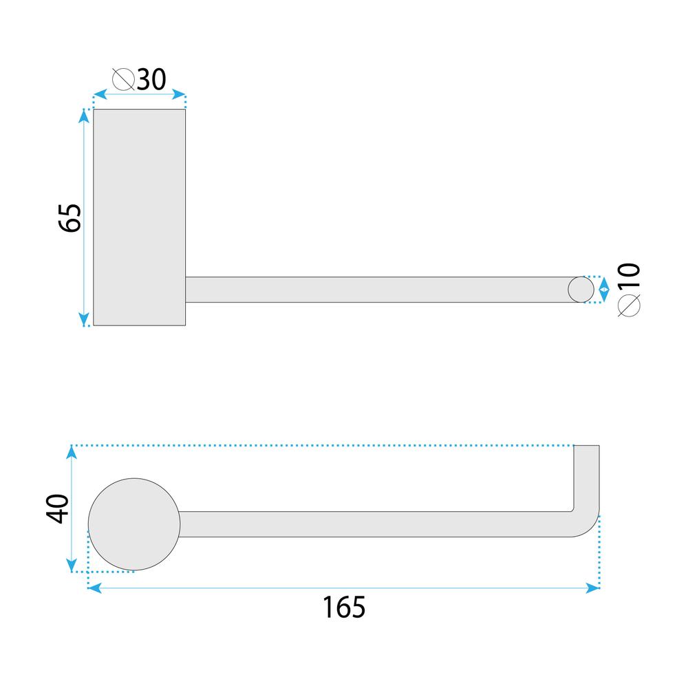 Bathroom hanger 9711A Prism Brush Nickle