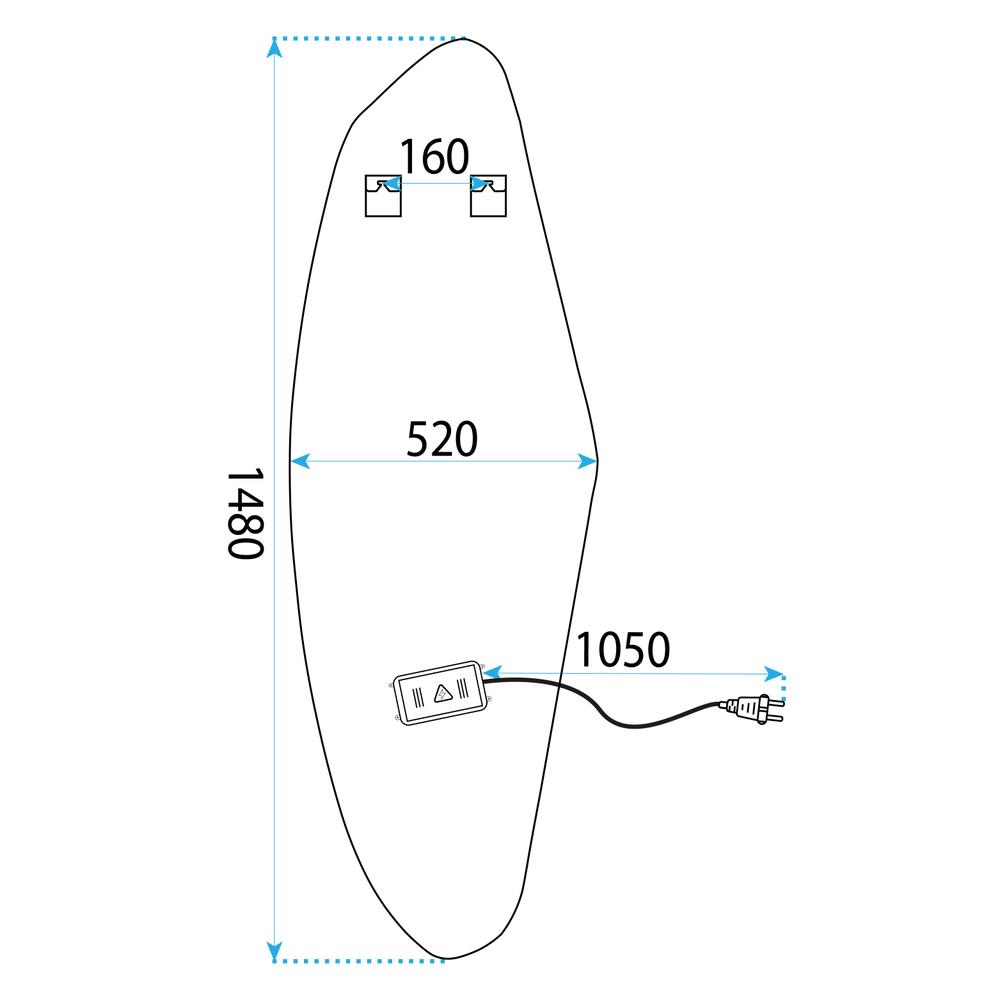 Mirror LED 150x52cm YH-3358