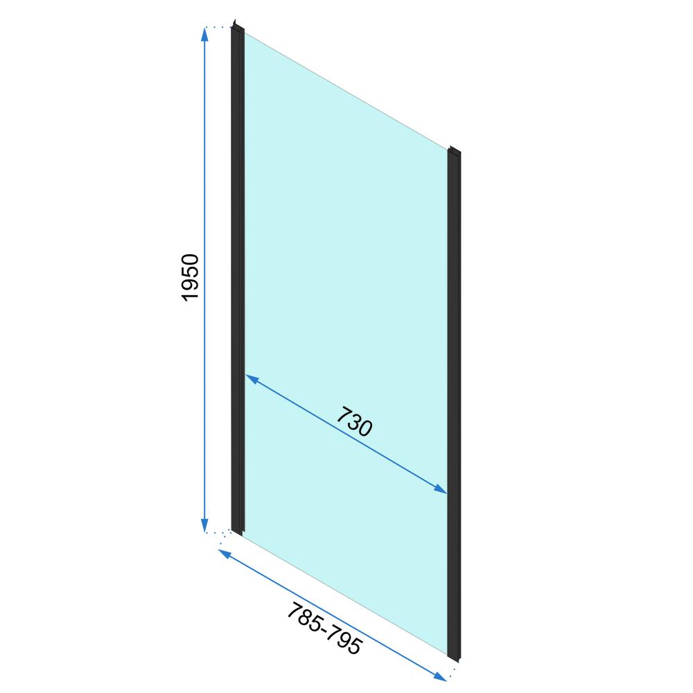 Kabina Prysznicowa Przyścienna Rapid Fold Black