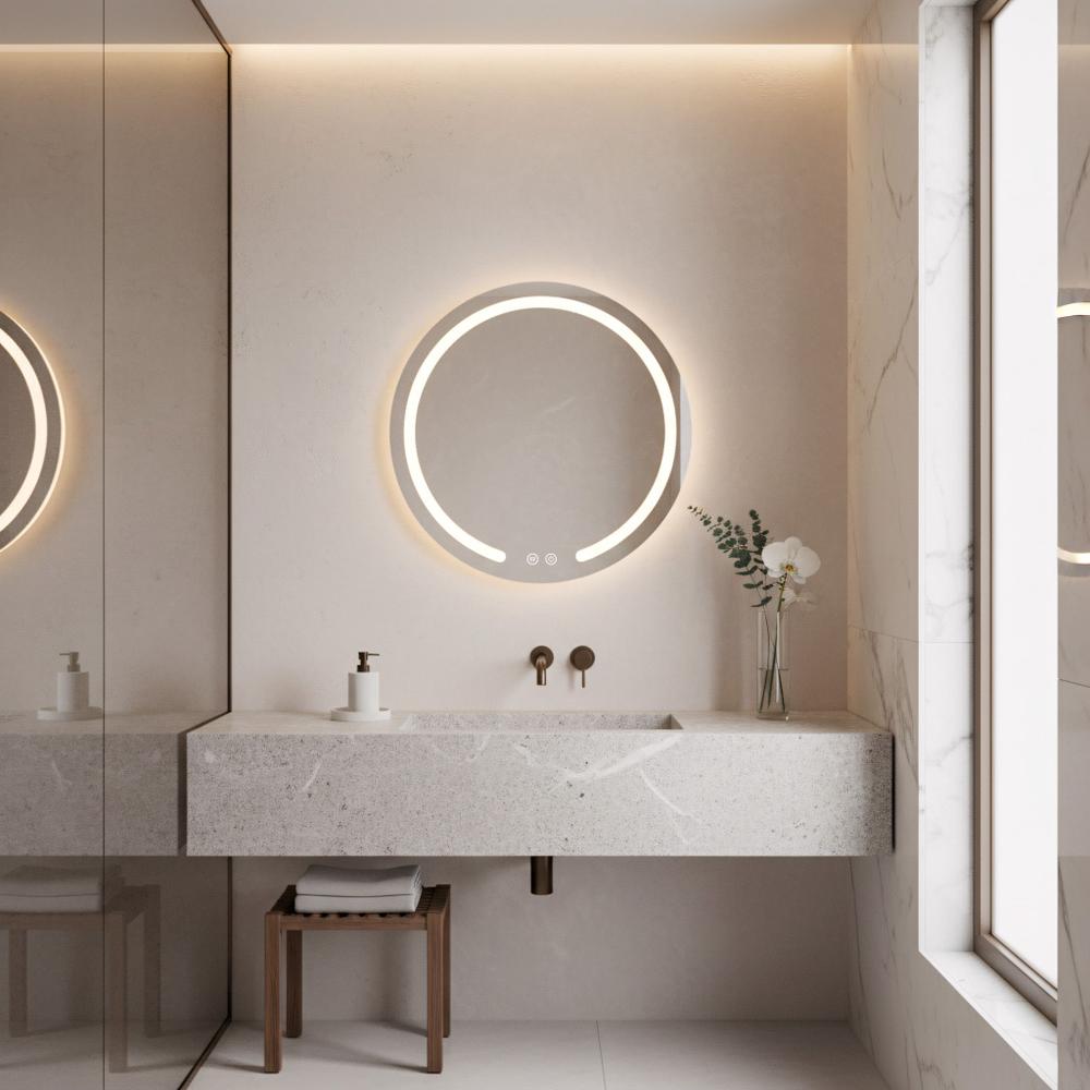 Lustro ścienne LED 50cm Modern